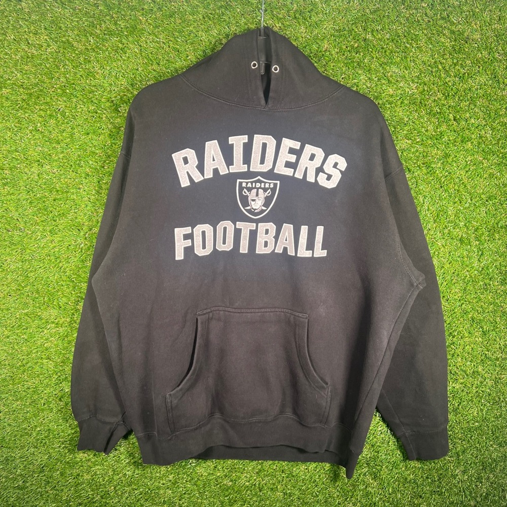 Independent Trading Co Oakland Raiders Football Hoodie Black Mens Large